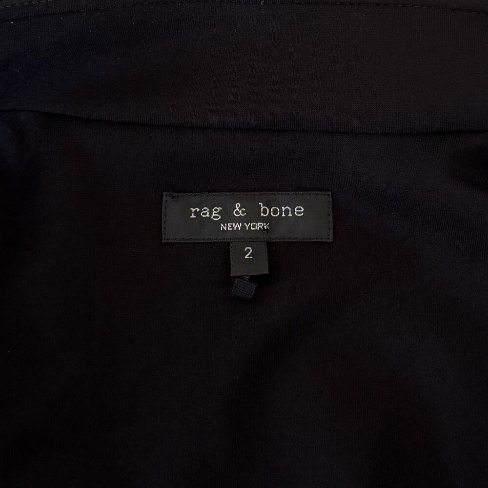 Rag & Bone Jacket 2 Tailored Blazer Structured Stand Collar Career Dark Academia - Picture 9 of 11